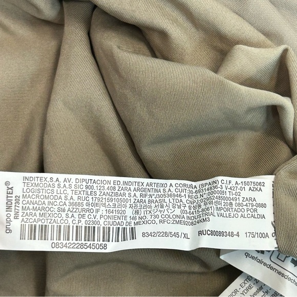 Zara khaki green draped ruched one shoulder asymmetrical cut-out mini dress XL - Picture 13 of 16